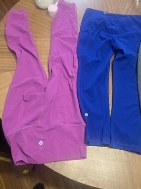 lululemon athletica Pink and Royal Blue Women's Jeggings